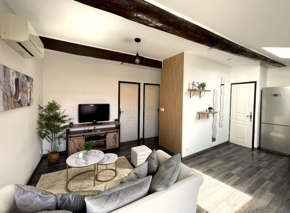 Apartamento Charme Urbain Sous Les Toits-Terrasse/Clim/Parking Béziers Exterior foto