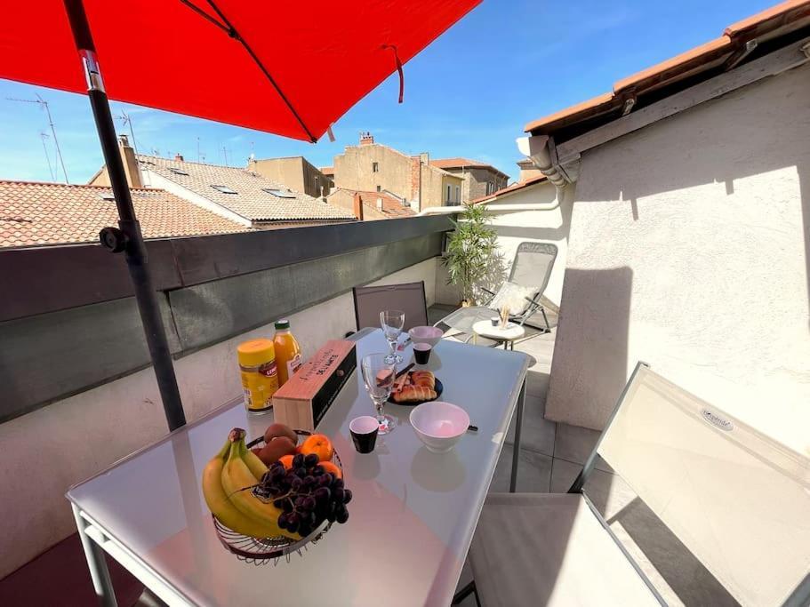 Apartamento Charme Urbain Sous Les Toits-Terrasse/Clim/Parking Béziers Exterior foto